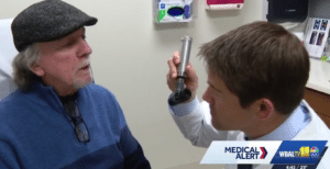 MPTC Patient Paul getting examined by Dr. Jason Molitoris